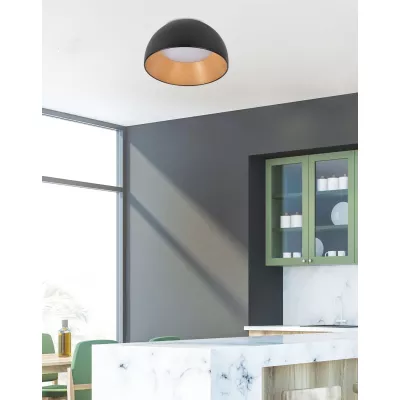 LED stropní kulaté svítidlo LIGURIA - 18W, 4000K (denní bílá), 35cm, hnědé / černé
