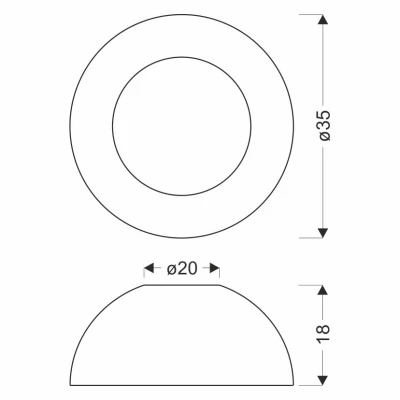 LED stropní kulaté svítidlo LIGURIA - 18W, 4000K (denní bílá), 35cm, hnědé / bílé