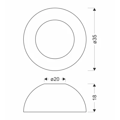 LED stropní kulaté svítidlo LIGURIA - 18W, 4000K (denní bílá), 35cm, hnědé / bílé