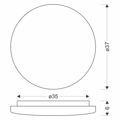 Přisazené LED stropní světlo LINDA - 36W, 4000K (denní bílá), 37cm, kulaté, bílé