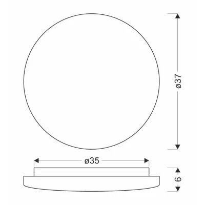 Přisazené LED stropní světlo LINDA - 36W, 4000K (denní bílá), 37cm, kulaté, bílé