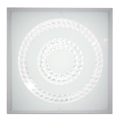 LED nástěnné / stropní osvětlení LUX - 16W, 4000K (denní bílá), 29x29cm, hranaté, stříbrné
