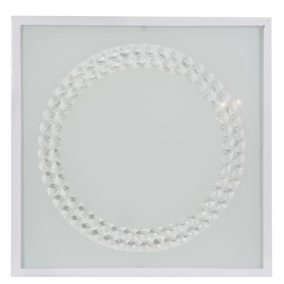 LED nástěnné / stropní svítídlo LUX - 16W, 4000K (denní bílá), 29x29cm, hranaté, stříbrné
