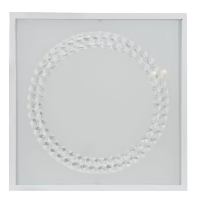 LED nástěnné / stropní svítídlo LUX - 16W, 4000K (denní bílá), 29x29cm, hranaté, stříbrné