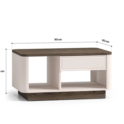 Konferenční stolek ARLENA - dub / kašmír