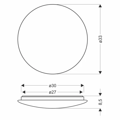 Stropní LED světlo s efektem noční oblohy MAGNUS - 18W, 4000K (denní bílá), 33cm, bílé