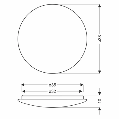 Stropní LED světlo s efektem noční oblohy MAGNUS - 24W, 4000K (denní bílá), 38cm, bílé