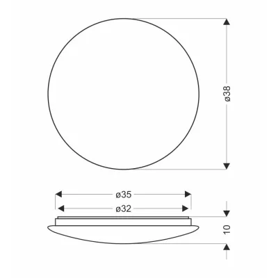 Stropní LED světlo s efektem noční oblohy MAGNUS - 24W, 4000K (denní bílá), 38cm, bílé