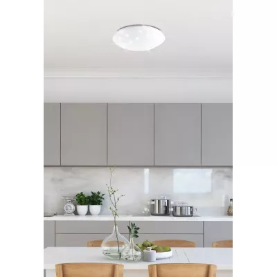 Stropní LED světlo s efektem noční oblohy MAGNUS - 24W, 4000K (denní bílá), 38cm, bílé