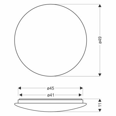 Stropní LED světlo s efektem noční oblohy MAGNUS - 36W, 4000K (denní bílá), 49cm, bílé