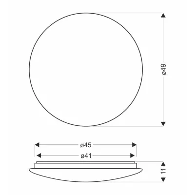 Stropní LED světlo s efektem noční oblohy MAGNUS - 36W, 4000K (denní bílá), 49cm, bílé