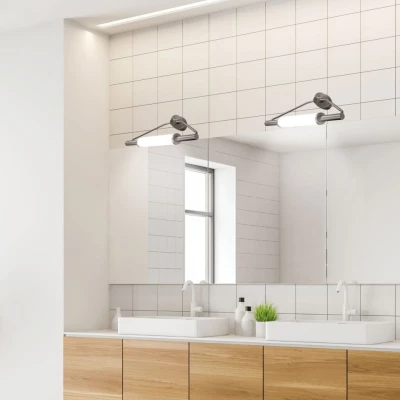 Nástěnné osvětlení nad zrcadlo MAJOR - 2xG9, 40W, stříbrná
