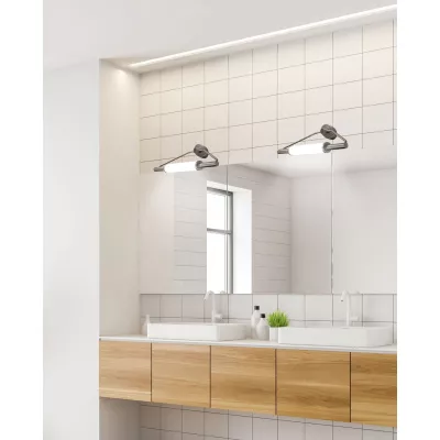 Nástěnné osvětlení nad zrcadlo MAJOR - 2xG9, 40W, stříbrná