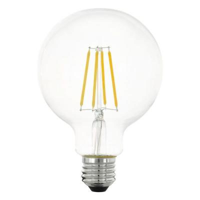 Krokově stmívatelná LED filamentová žárovka, E27, G95, 6W, 806lm, teplá bílá