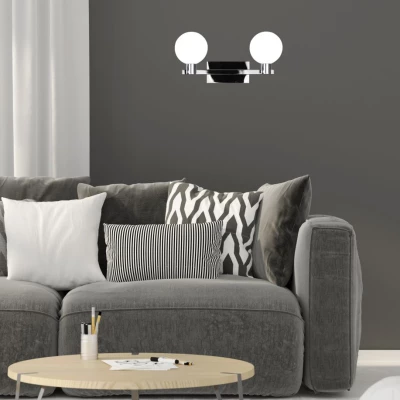 Moderní nástěnné svítidlo MALDUS - 2xG9, 40W, chromované / bílé