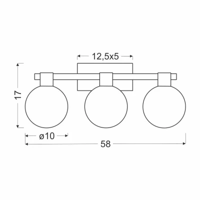 Moderní nástěnné svítidlo MALDUS - 3xG9, 40W, chromované / bílé