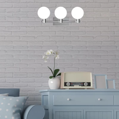 Moderní nástěnné svítidlo MALDUS - 3xG9, 40W, chromované / bílé