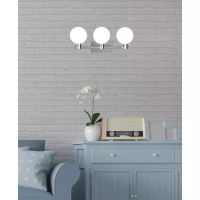 Moderní nástěnné svítidlo MALDUS - 3xG9, 40W, chromované / bílé