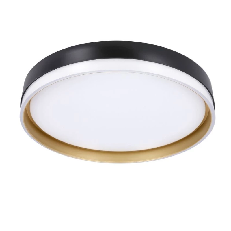 LED stropní přisazené světlo MANHATTAN - 24W, 4000K (denní bílá), černé / zlaté