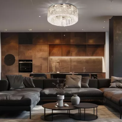 Stropní moderní osvětlení MARANGA - 10xE14, 10W, chromované / čiré