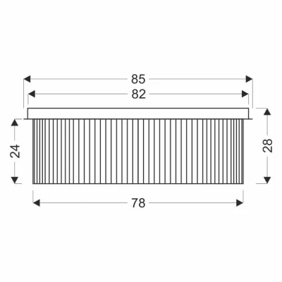 Stropní moderní osvětlení MARANGA - 10xE14, 10W, chromované / čiré