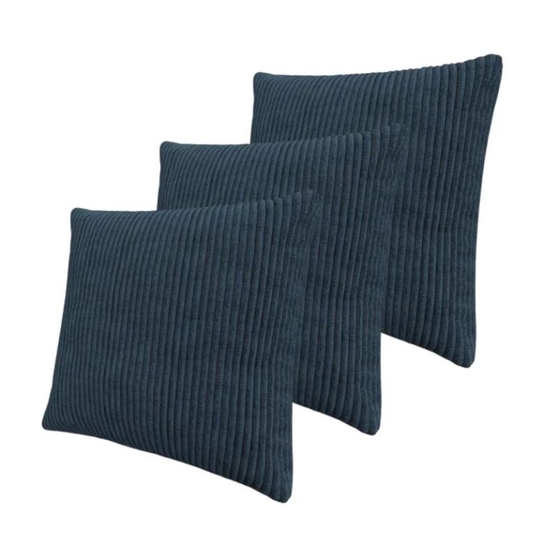 VÝPRODEJ - Set 3x dekorativní polštář 50x50 cm ZANE - tmavý modrý