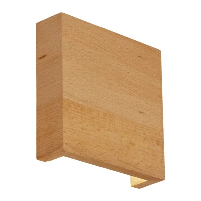 Dřevěné LED nástěnné osvětlení MARC - 6W, 4000K (denní bílá), čtvercové, hnědé