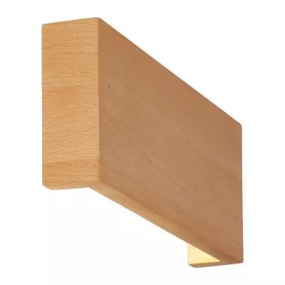 Dřevěné LED nástěnné osvětlení MARC - 8W, 4000K (denní bílá), obdélníkové, hnědé