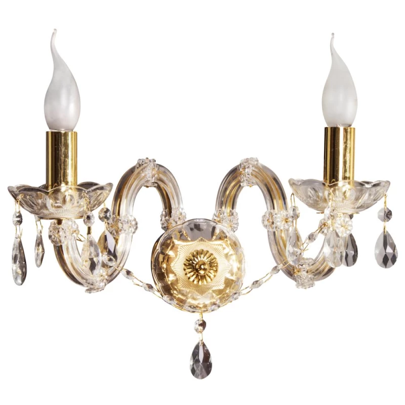 Nástěnné svítidlo MARIA TERESA - 2xE14, 40W, zlaté