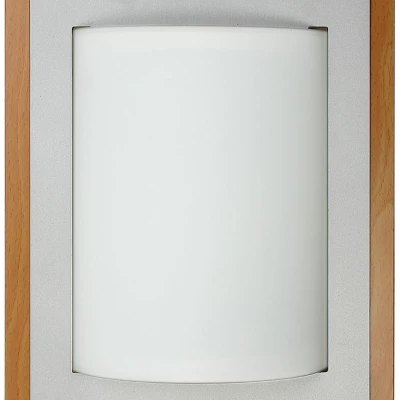 Stropní přisazené svítidlo MERA - 2xE27, 60W, jasan / stříbrné