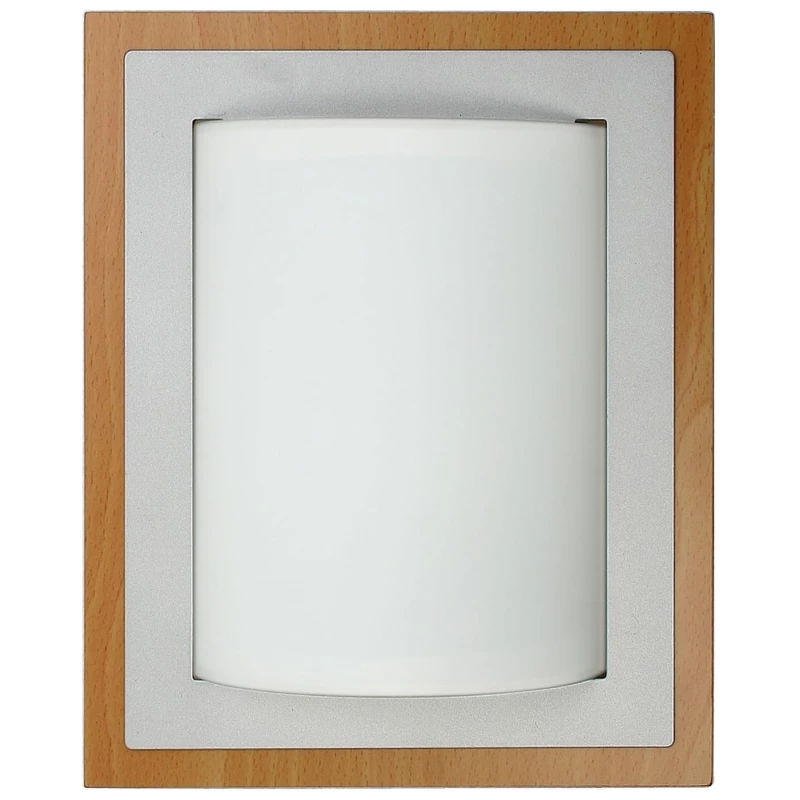 Stropní přisazené svítidlo MERA - 2xE27, 60W, jasan / stříbrné