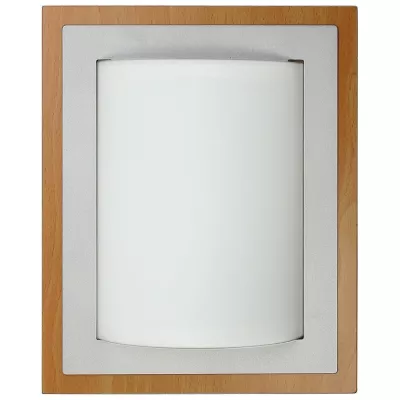 Stropní přisazené svítidlo MERA - 2xE27, 60W, jasan / stříbrné