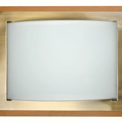 Stropní přisazené svítidlo MERA - 2xE27, 60W, jasan / patina