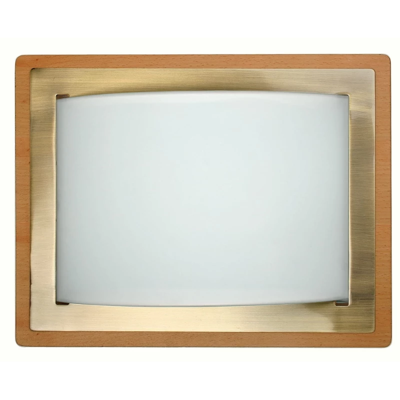 Stropní přisazené svítidlo MERA - 2xE27, 60W, jasan / patina