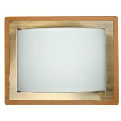 Stropní přisazené svítidlo MERA - 2xE27, 60W, jasan / patina