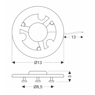 LED modul MERC - 12W, 4000K (denní bílá), 13cm, kulatý
