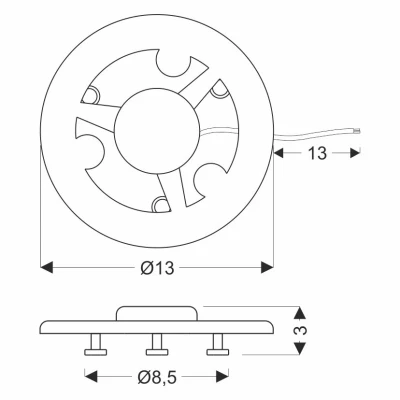 LED modul MERC - 12W, 6500K (studená bílá), 13cm, kulatý