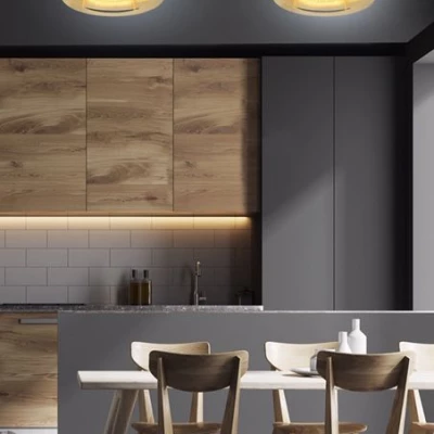 Moderní stropní LED osvětlení MERLE - 18W, 3000K (teplá bílá), 40cm, kulaté, zlaté