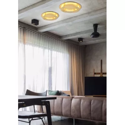 Moderní stropní LED osvětlení MERLE - 18W, 3000K (teplá bílá), 40cm, kulaté, zlaté