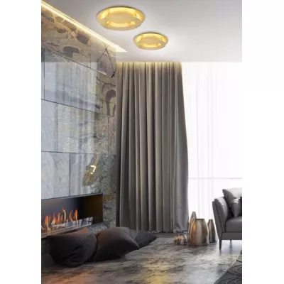 Moderní stropní LED osvětlení MERLE - 18W, 3000K (teplá bílá), 40cm, kulaté, zlaté