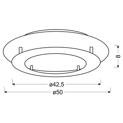 Moderní stropní LED osvětlení MERLE - 24W, 3000K (teplá bílá), 50cm, kulaté, bílé