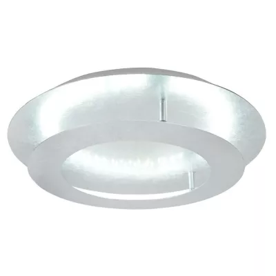 Moderní stropní LED osvětlení MERLE - 18W, 3000K (teplá bílá), 40cm, kulaté, stříbrné