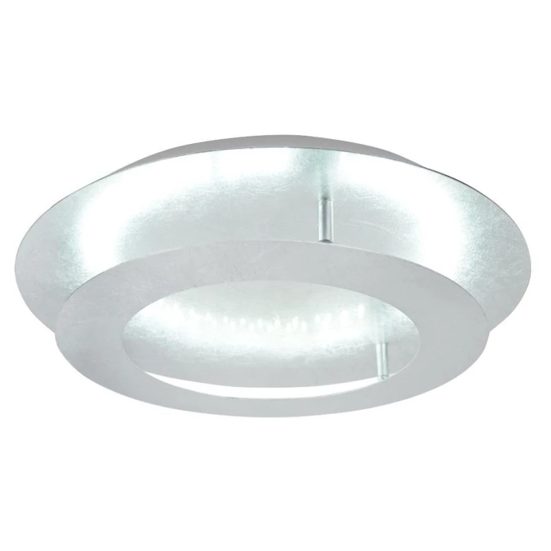 Moderní stropní LED osvětlení MERLE - 24W, 3000K (teplá bílá), 50cm, kulaté, stříbrné