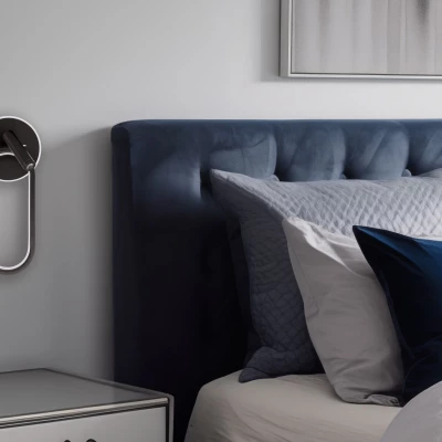LED nástěnná lampa k posteli MONET - 13W, 3000-6000K (teplá-studená bílá), černá