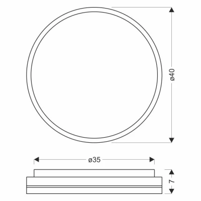 Přisazené LED stropní svítidlo MONTANA - 24W, 4000K (denní bílá), zlaté / bílé