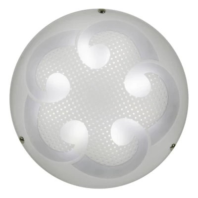 LED stropní přisazené světlo MONTI - 10W, 4000K (denní bílá), 30cm, kulaté, chromované / bílé
