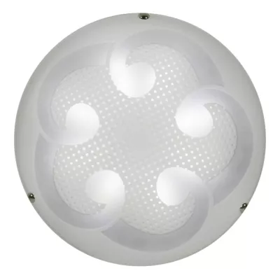 LED stropní přisazené světlo MONTI - 10W, 4000K (denní bílá), 30cm, kulaté, chromované / bílé