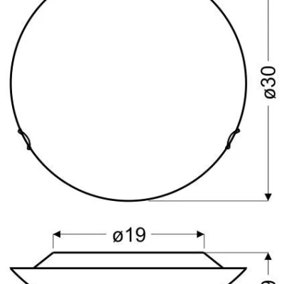 LED stropní přisazené světlo MONTI - 10W, 4000K (denní bílá), 30cm, kulaté, chromované / bílé