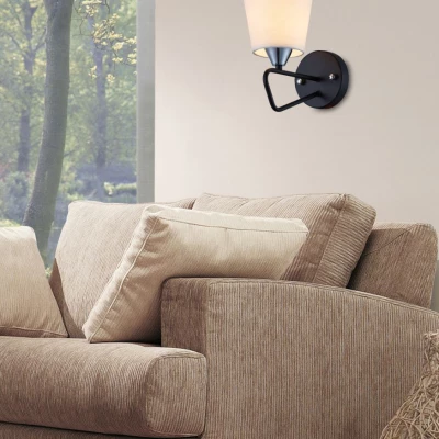 Moderní nástěnné osvětlení MORLEY - 1xE14, 60W, černé / bílé