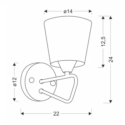 Moderní nástěnné osvětlení MORLEY - 1xE14, 60W, černé / bílé